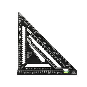 ไม้บรรทัดสามเหลี่ยมงานไม้แบบมัลติฟังก์ชั่น ทำจากอลูมิเนียมอัลลอยด์ พร้อมระดับน้ำ สำหรับการวัด ทำเครื่องหมาย และการตัดที่แม่นยำ - Product Image 6