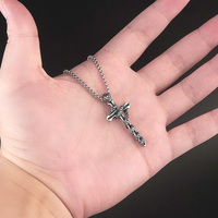 Pendentif de collier transfrontalier Hip Hop tendance pour hommes à la mode unique serpent du zodiaque exagéré accessoire polyvalent breloques croisées