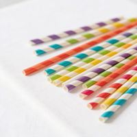 Pailles à boire en papier en gros, colorées