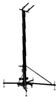 Torre de elevación de 400kg, soporte de armazón de 8m de altura, engranaje de tornillo sin fin manual, cabrestante de mano, mástil de antena telescópica