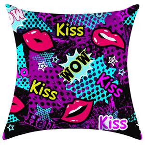 Funda de Cojín Cuadrada Personalizada con Estampado de Graffiti de Música Hip-hop Rock Roll para el Hogar, Hospital o Sofá - Product Image 2
