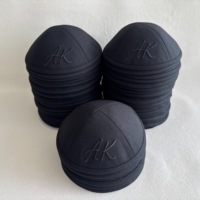 Kippa en lin personnalisée pour marié, broderie personnalisée, doublure imprimée, Kippot juive, Yarmulka, cadeau Judaica séphardique
