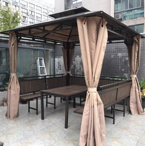 Pergola <span class=keywords><strong>en</strong></span> acier robuste, <span class=keywords><strong>abri</strong></span> d'ombrage extérieur pour <span class=keywords><strong>jardin</strong></span> commercial, restaurant - Product Image 4