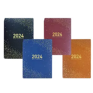 PU Notebook Planner 2024 Agenda Geschenk mit benutzer definiertem Logo Selbst entworfenes Leder tagebuch Journal