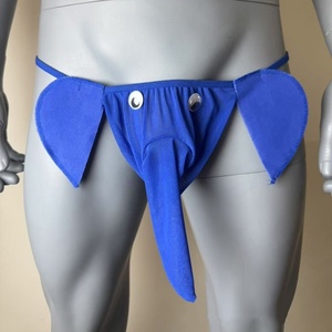 Sous-vêtements érotiques pour hommes Sexy, T-pants, <span class=keywords><strong>string</strong></span>, transparent, taille basse, en spandex/nylon, imprimé, logo à la taille - Product Image 4