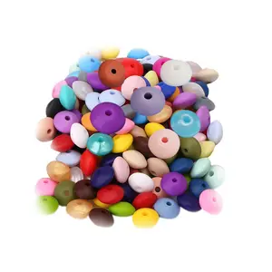 Perles de dentition en Silicone de qualité alimentaire à mâcher, boulier, lentilles, porte-mamelon, chaîne, accessoires pour bébé, perles de dentition