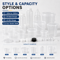 PP Plastic voedselbeker emmer fles 120ml-1000ml yoghurt fruit drank verpakking container gemaakt in China