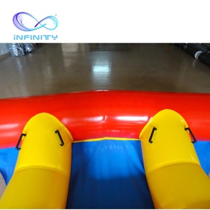 Factory price <span class=keywords><strong>10</strong></span> seater flying fish high quality cheap inflatable banana boat toys inflatable water games - Product Image 5