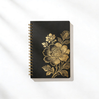 Carnet à spirales personnalisé à feuilles mobiles, journal relié à couverture rigide avec pages lignées, planificateur 2025, couverture vierge en PP pour sublimation