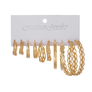 Juego de Aretes de Bisutería, Aros en Tono Dorado y Plateado con Colgante de Mariposa, Accesorios para Mujer, 12 Pares de Estilos Variados - Product Image 5
