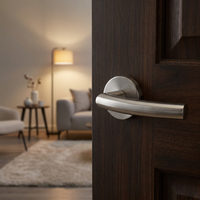 Poignée de porte à levier pour chambre d'hôtel, en acier inoxydable, installation facile, pour appartement enregistré, vente en gros