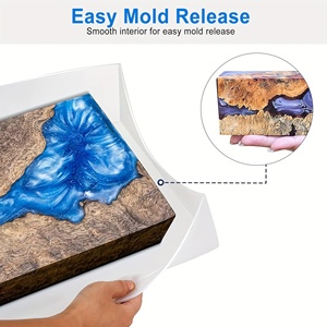Moldes <span class=keywords><strong>de</strong></span> silicona grandes reutilizables para mesas <span class=keywords><strong>de</strong></span> resina epoxi <span class=keywords><strong>de</strong></span> curado en caliente, arte en resina, platos/bandejas únicos, mesas <span class=keywords><strong>de</strong></span> centro <span class=keywords><strong>de</strong></span> madera MODELO - Product Image 5
