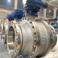 Vanne à boisseau sphérique en acier inoxydable OEM personnalisée DN200 DN500 DN600 avec joint RPTFE à face plate pour chaudière et pipeline