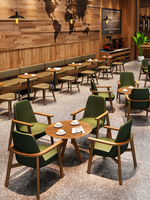 Combinaison de meubles de restaurant sur mesure : table de bar, chaise, tabouret, canapé - Matériel PU moderne pour usage commercial