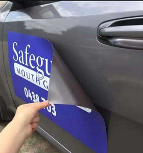 Stiker Magnetik PVC Tahan Lama untuk Mobil, Stiker Magnetik Peringatan Mobil, Cetak Magnetik Custom Die Cut - Product Image 1
