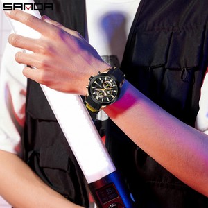 Reloj de Cuarzo Sanda 5503 de Moda para Hombre, Cronógrafo Deportivo Impermeable para Exteriores - Product Image 4