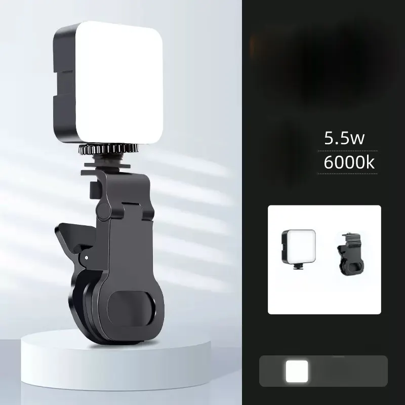 Nueva venta de iluminación fotográfica blanca 49 LED Video Fill luces de bolsillo portátiles para cámara Video Laptop Light con abrazadera