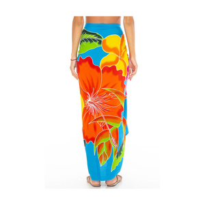 Nhà Máy bán hàng trực tiếp nhỏ moq tùy chỉnh in mềm Rayon vải 70x45inch pareo sarong bãi biển Bìa up - Product Image 5