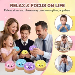 Mini Squishy en Silicone Scintillant en Forme de Dumpling, Boulette Vapeur Baozi, Boîte Mystère, Balles Anti-Stress Colorées, Jouet Sensoriel à Presser Anti-Stress - Product Image 3