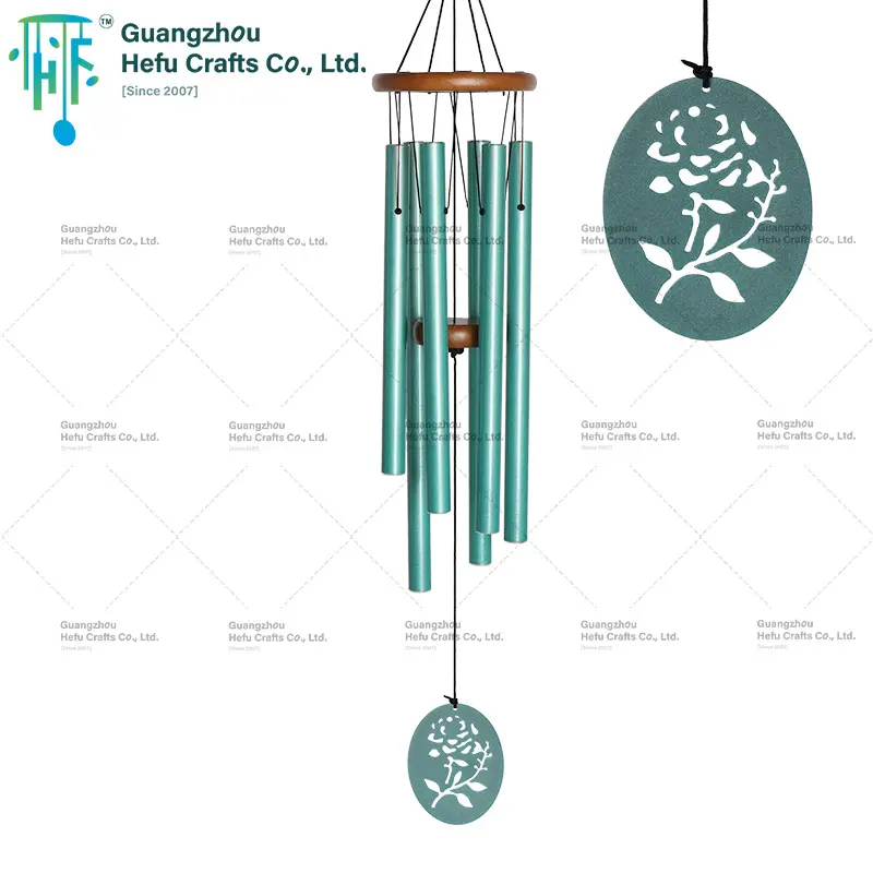 HF Unique and romantic 32-inch green pearlescent wind chime