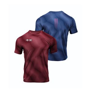 Camiseta ajustada atlética de manga deportiva con logotipo personalizado de calidad superior para ejercicio diario básico - Product Image 3