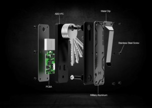 Intelligenter Schlüsselhalter mit <span class=keywords><strong>Item</strong></span>-Finder-Funktion, Netzwerk-Sicherung, Integriertem Akku und Robustem Metallclip - Product Image 6