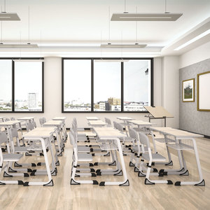 Sinh viên Bàn và ghế với kệ lưu trữ bằng gỗ hàng đầu khung kim loại lý tưởng cho các trường tiểu học lớp học - Product Image 2