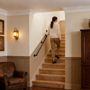 Supports d'étagères en acier métallique réglables Rusticline <span class=keywords><strong>pour</strong></span> main courante d'<span class=keywords><strong>escalier</strong></span>, bricolage, tuyau métallique industriel - Product Image 4