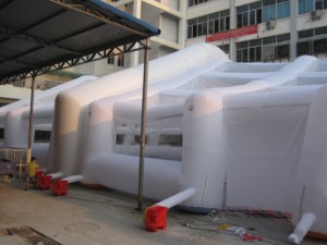 Carpa Inflable de Doble Capa para las Cuatro Estaciones, de Tela Oxford Blanca, Ecológica, Impermeable, con Estructura de Múltiples Habitaciones, para Campamentos, Fiestas y Eventos - Product Image 6