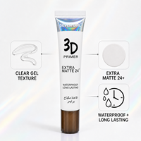 Prebase de Maquillaje en Gel Transparente 3D SEVEN GIRL, Extra Mate, Control de Grasa 24H, Impermeable, Disimula Poros, en Tubo