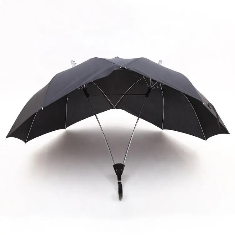 Creative Siamese Double Umbrella Two Person Couple Suny Rainy Parasol