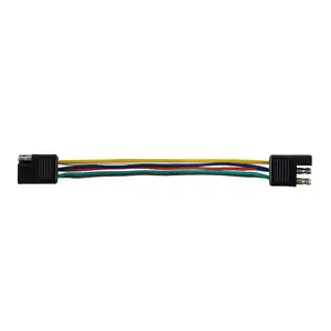 100% Copper Wire 6-Way Trailer Wiring Harness Connector, 6 Pin Trailer Wire Extension for LED Brake Tailgate Light Bars