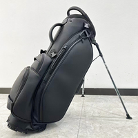 FL diskon besar tas berdiri Golf 14 cara logo bordir kustom kulit PU putih