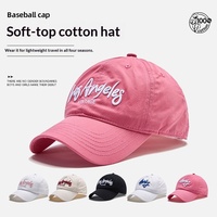 Topi Baseball Unisex 6 Panel 100% Katun Cepat Kering, Ukuran Besar, Pinggiran Lebar, Bordir Huruf Kasual, Dapat Disesuaikan