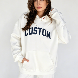 Sweat-shirt à capuche oversize pour femme, style hip-hop, confortable, doux, à porter au quotidien, inspiré de <span class=keywords><strong>Trapstar</strong></span>, imprimé personnalisé avec strass - Product Image 1