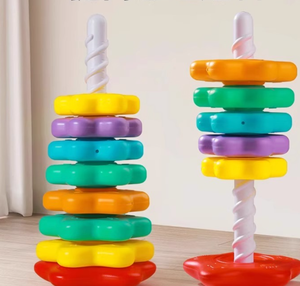 ของเล่นเสริม<span class=keywords><strong>พัฒนาการ</strong></span>เด็กเล็ก <span class=keywords><strong>0</strong></span>-<span class=keywords><strong>1</strong></span> <span class=keywords><strong>ปี</strong></span> วงแหวนหมุนซ้อนกันได้ รูปทรงรุ้ง มีเสียงเพลง ปลอดภัยสำหรับเด็กกัดเล่น ขายส่ง - Product Image 4