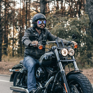 Gafas de Motocicleta Retro con Marco Completo de ABS, Lentes HD Reemplazables, Protección UV, Resistentes al Viento y a la <span class=keywords><strong>Arena</strong></span>, Gafas de Sol <span class=keywords><strong>para</strong></span> Exteriores - Product Image 2