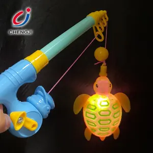 Animal de mar para niños, juego interesante, luz flash magnética, juguete para peces
