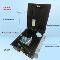 Boîte de distribution d'appâts verrouillable pour souris avec fenêtre de visualisation, pour jardin domestique, intérieur et extérieur, lutte contre les rongeurs