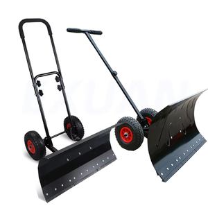 Pelle à neige avec roues, pelle à neige portable, déneigeur manuel, outils de déneigement pour véhicules en hiver 74*35 - Product Image 1