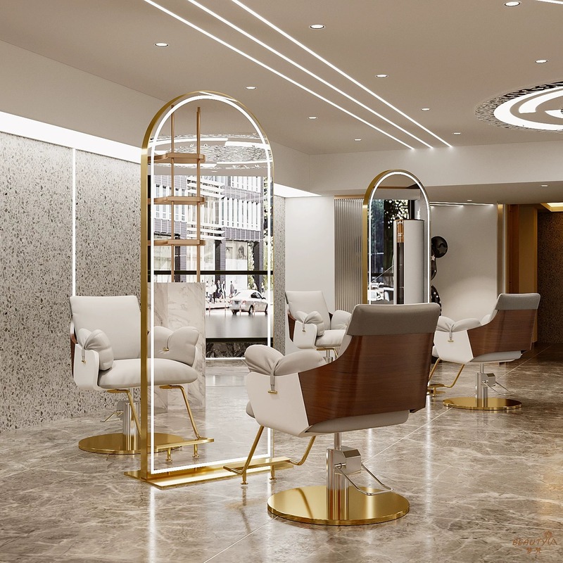 Salon Furniture Barbershop Mirror Desk Hair