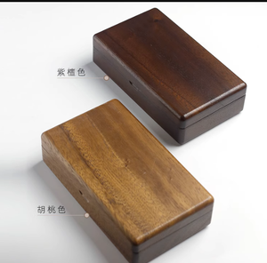 Solid wood jewelry box Vintage necklace jewelry storage box Small portable jewelry case