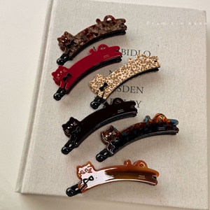 คลิปหนีบ<span class=keywords><strong>กล้วย</strong></span>รูปแมวน่ารักสำหรับผู้หญิงคลิปกล้วยหางม้าอะซิเตทป<span class=keywords><strong>ลาย</strong></span>สูงสำหรับผมหนา - Product Image 3