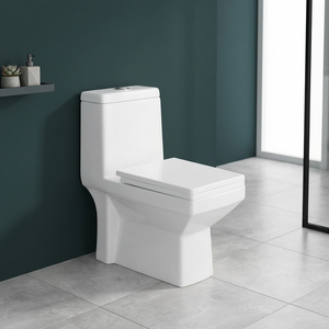 Inodoro de Cerámica de Una Pieza con Asiento y Lavabo a Juego para Baños Africanos - Product Image 4