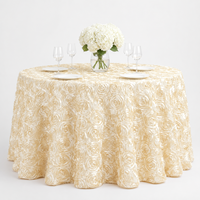 Nappe de table 3D en forme de rose pour la vente en gros, idéale pour les banquets, la location événementielle et la restauration