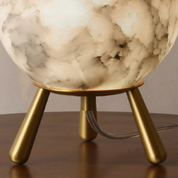Albâtre espagnol lumière cuivre luxe lampe de table nordique moderne minimaliste créatif designer espagnol lampe de table en marbre albâtre