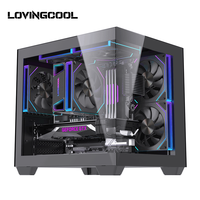 LOVINGCOOL 2026 Boîtier PC Gaming Ordinateur de Bureau M-ATX/ITX le Plus Populaire Tours d'Ordinateur RGB Boîtiers Ordinateur de Bureau Gaming Bureau PC