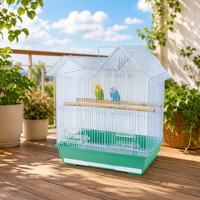 Cage à oiseaux en fil de fer, grande cage à oiseaux avec rangement, montage facile pour calopsites, conures, volière 42x30x50cm
