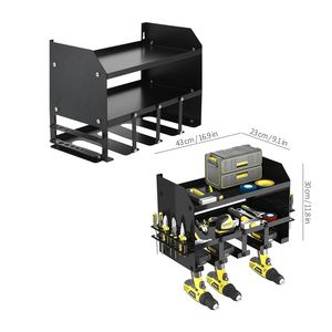 Organisateur d'outils mural en tôle sur mesure pour outils électriques, support robuste pour perceuse sans fil, organisateur d'outils mural - Product Image 1