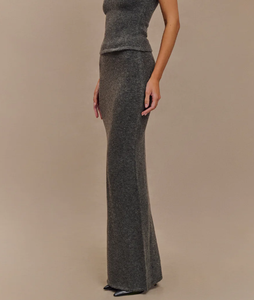 وصل حديثًا طقم فستان مخصص من الكشمير صوف الكشمير مثير ضيق بدون أكمام طقم من قطعتين سترة وفستان للسيدات - Product Image 5